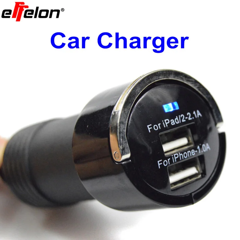 Effelon Universal 5V 3.1A Mini Ring Pull USB 2 Ports Car Charger For