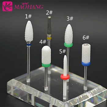 

MAOHANG 1pcs hot Ceramic Nail Drill Bit Pedicure Machine Remove nail Calluses Bit Tools ElectricDrill 3/32" Shank Nail Tools