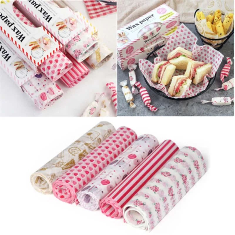 

50Pcs Wax Paper Disposable Food Wrapping Greaseproof Paper Soap Packaging Paper