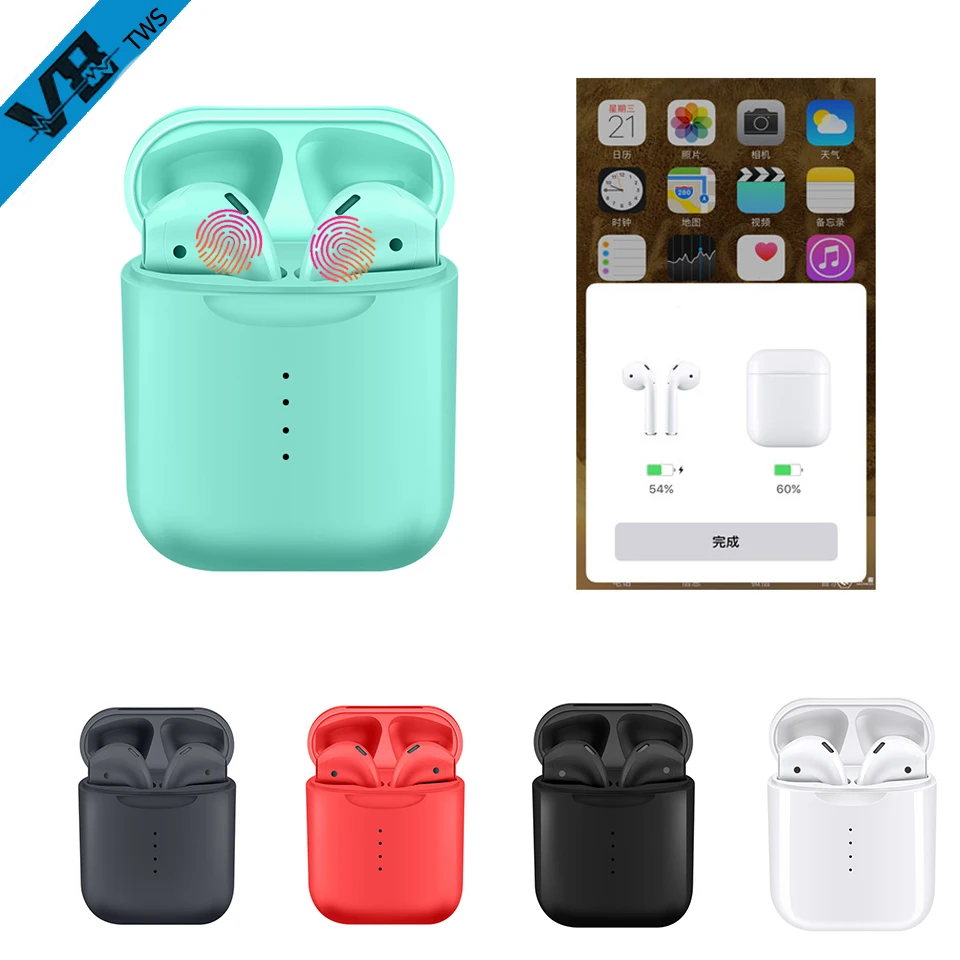 

V8 TWS Mini Wireless earphones Earbuds Bluetooth Pop up 5.0 Touch HiFi For iPhone Samsung huawei xiaomi Pk i7s i9s i11 i20 i30