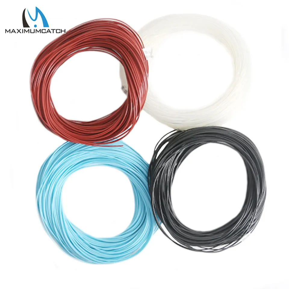 Maximumcatch 100ft 4-8wt وسيطة/سريع غرق صنارة صيد السمك بذبابة الصيد الصناعية الوزن إلى الأمام واضح/الأزرق/براون/أسود اللون يطير خط