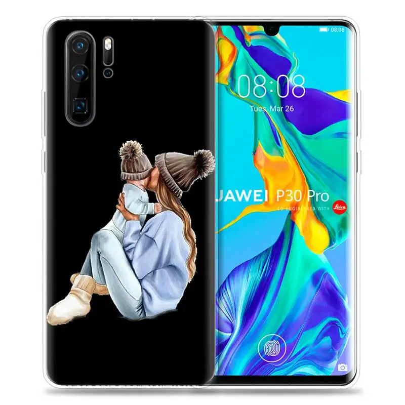 Чехол для huawei P30 P20 P10 P9 mate 10 20 Lite Pro, сумка для мобильного телефона P Smart Z Plus, мама и ребенок, папа P8 P30Pro P20lite