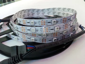 

[Seven Neon]Free shipping DC5V WS2812B led pixel srip,30pcs WS2812B/M with 30pixels;white PCB, only 4PIN