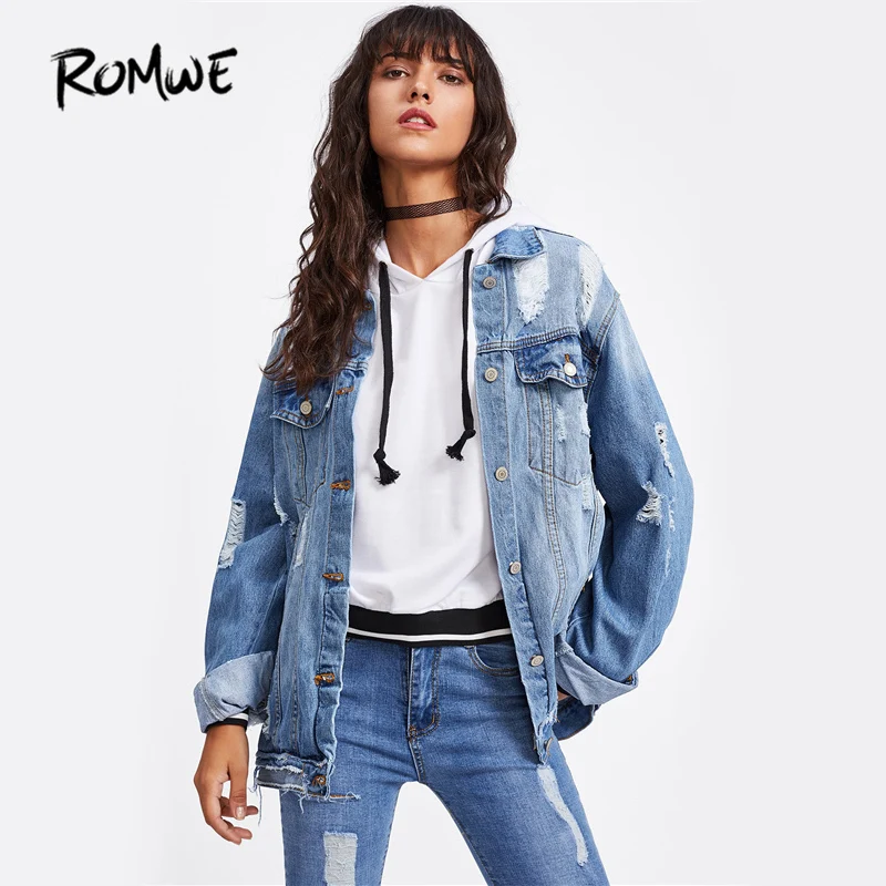 romwe jean jacket