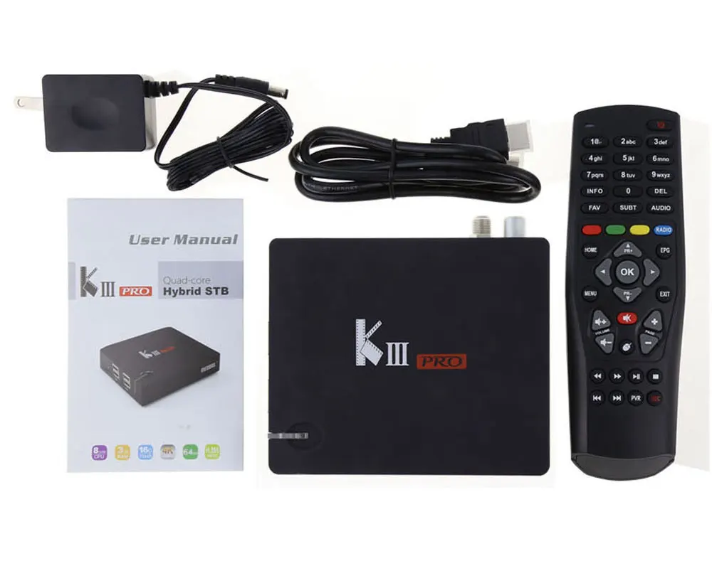 MECOOL KIII PRO DVB-S2 DVB-T2 DVB-C Android 7,1 ТВ Box Amlogic S912 3 ГБ 16 ГБ Декодер каналов кабельного телевидения Поддержка CCcam 2,4 г/5 г Wi-Fi OTA обновление