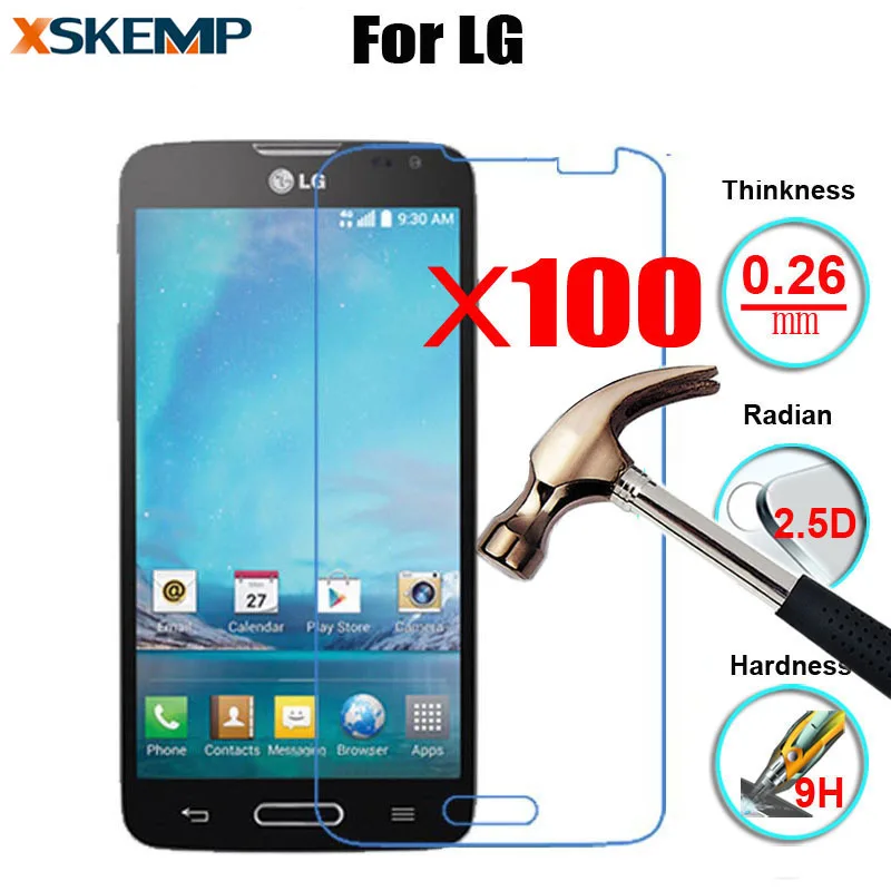 Закаленное стекло 9H для LG L90 L70 L Fino D295 D290N K8 K4 K10 G5 K5 Bello D331 опт 100 шт./лот|screen protector