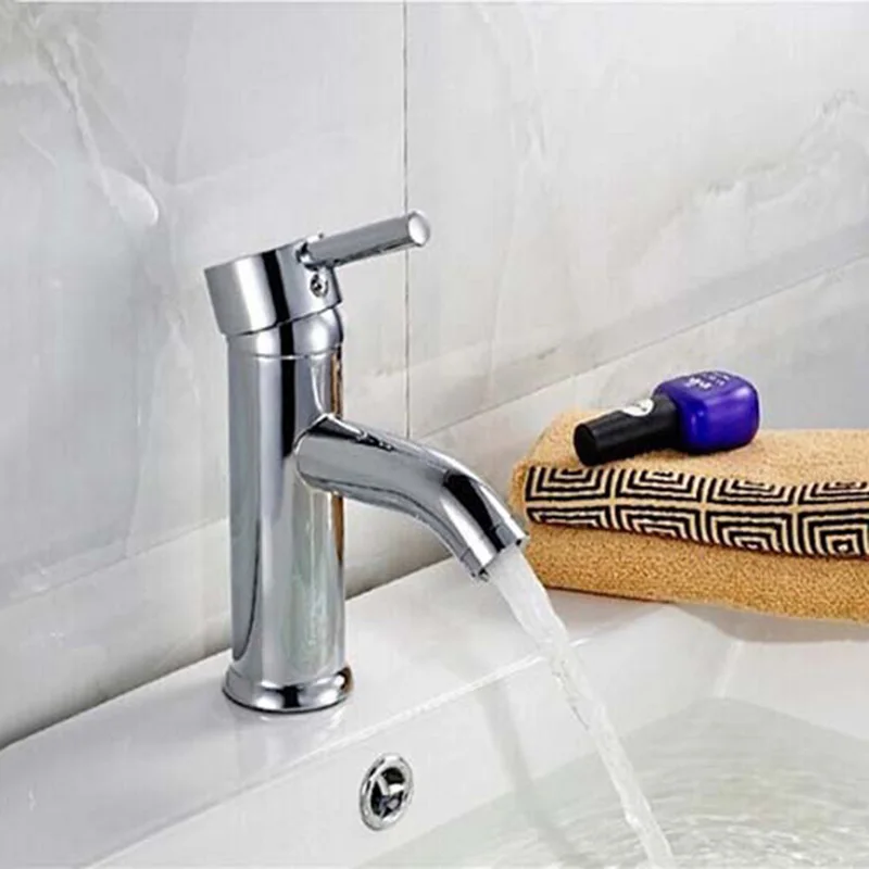 Free shipping 2016 New design stainless steel bathroom faucet,chrome polish bathroom basin sink