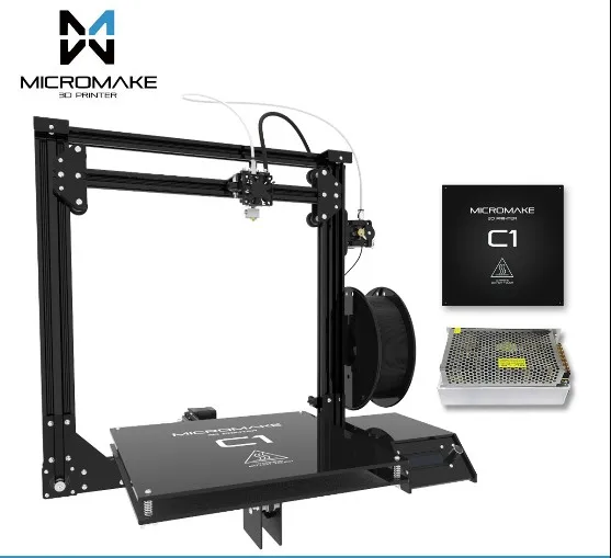 2017 Micromake 3D Printer metal case with heated bed C1 with H-botXZ Structure Large Printing Size 245*245*260mm DIY Kit reisenthel case 2 structure
