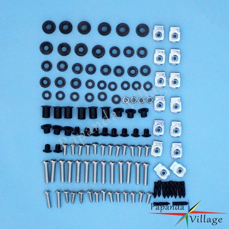 Motorcycle Complete Fairing Mount Bolt Nut Kit Full Set Steel Fastener