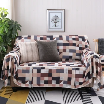 

Slipcover Sofa Cover Plaid Simple Modern Sofa Towel Cover Home Decoration for 1 2 3 4 Seater