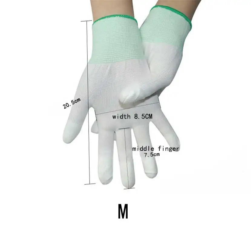 2 пары антистатические перчатки Антистатический ESD электронные рабочие перчатки Pu покрытием пальмовое покрытие ПК противоскользящие для защиты пальцев