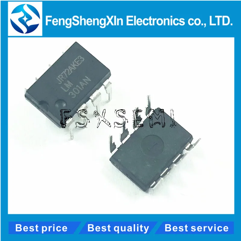 10pcs/lot LM301AN DIP 8 LM301 Operational Amplifiers IC|Integrated ...