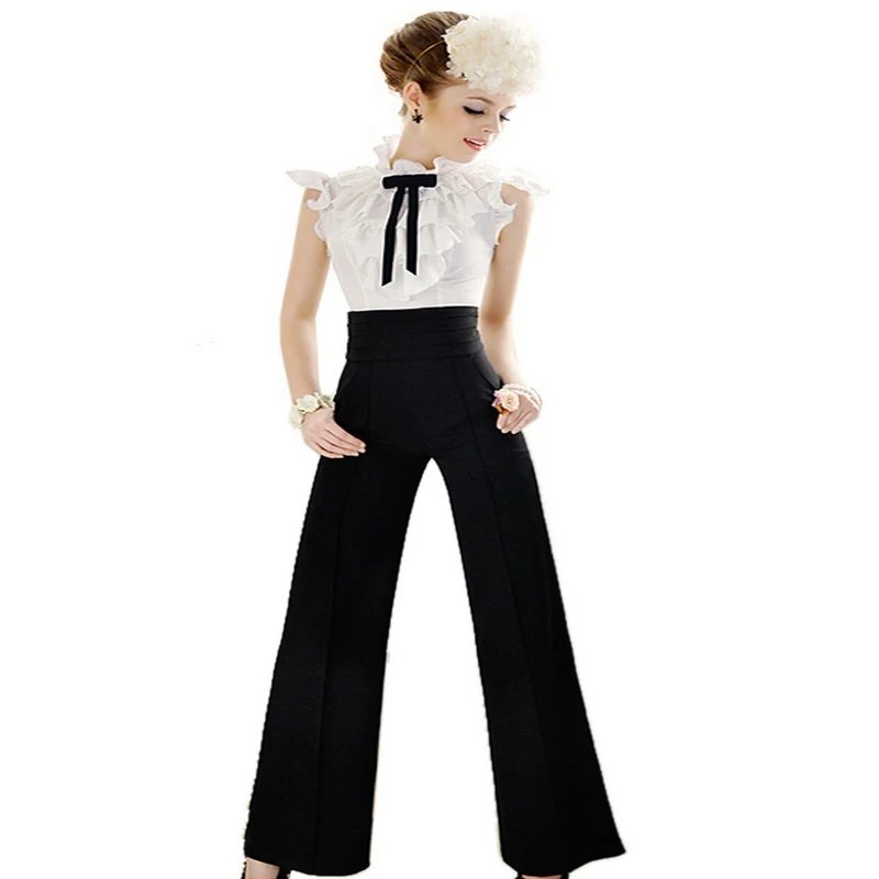 high waist flare wide leg long pants