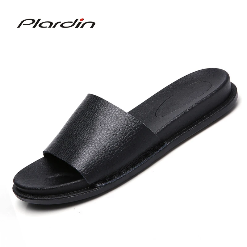 

Plardin New Bohemia Summer Casual Women wedges Flat Sandals Platform Woman Ladies Beach Shoes Flip Flops Genuine leather shoes