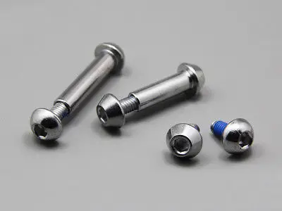 10pcs M8 Thread Dia 29mm Body Length Carbon Steel Socket Head T-Nut w Screw Kit