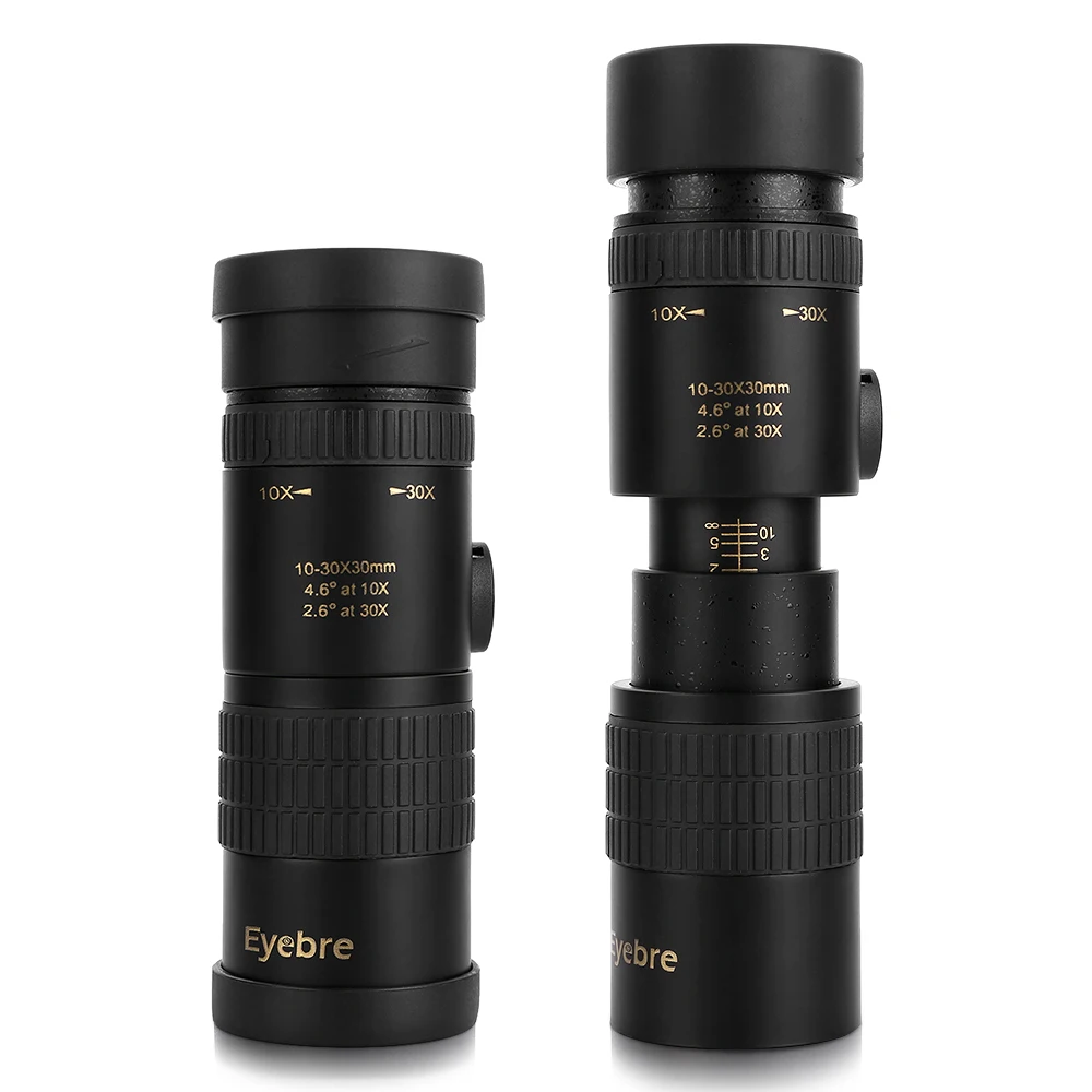 10-30x30 Zoomable Monocular Telescope pocket Binoculars Hunting Spotting Scope for Outdoor Bird Watching Camping Hunting Concert