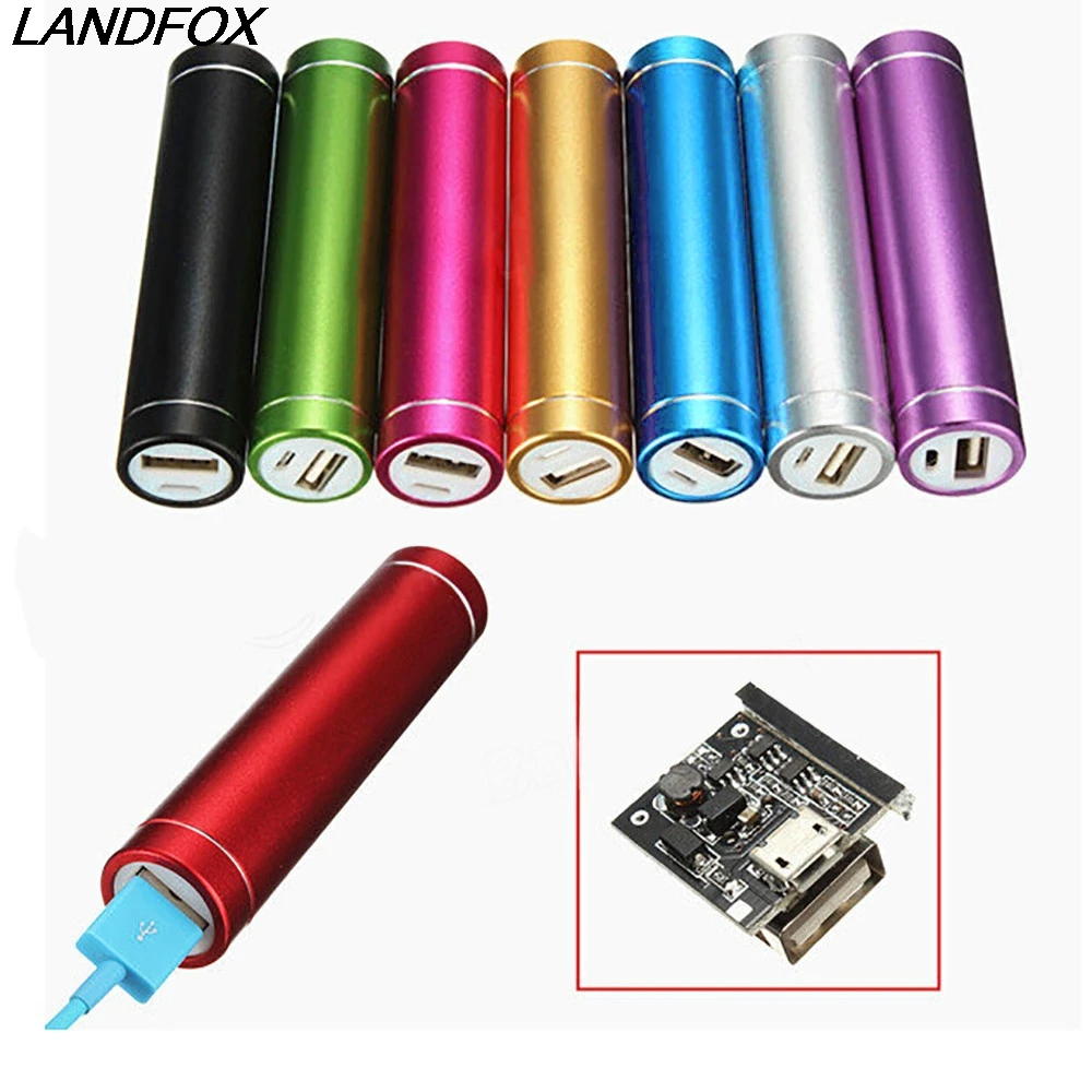

LANDFOX 2018 New USB Mobile Phone Chargers Power Bank Case Kit 18650 Battery Charger DIY Box For iPhone X/8 Plus for Samsung