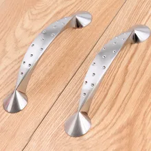 96mm modern simple stainless steel kitchen cabinet cupboard door handles brushed nickel drawer cabinet pulls knobs 3.75″