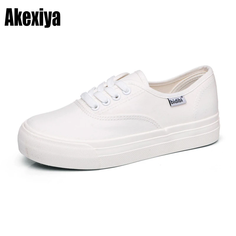 En Ligne Chaussures toile décontracté chaussures vulcanisées baskets bouche plate printemps automne haute qualité mode blanc noir taille 35 40
