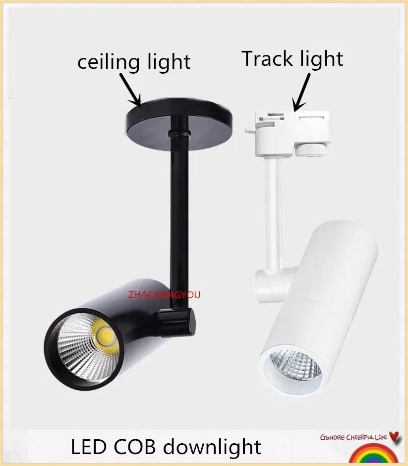 COB вниз светильник 10 Вт 14 Вт 20 Вт светодиодный Трековый светильник алюминиевый потолочный рельсовый трек светильник ing Spot Rail Замена прожекторов галогенные лампы