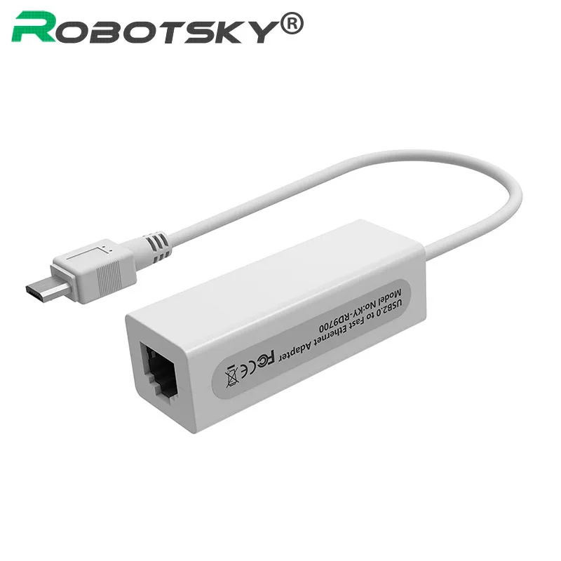 Hohe Qualität 5-polig Micro-usb-buchse 2.0 Zu Rj45 Lan Ethernet-netzwerkadapter 100 Mbps Für Tablet Pc android Für Windows
