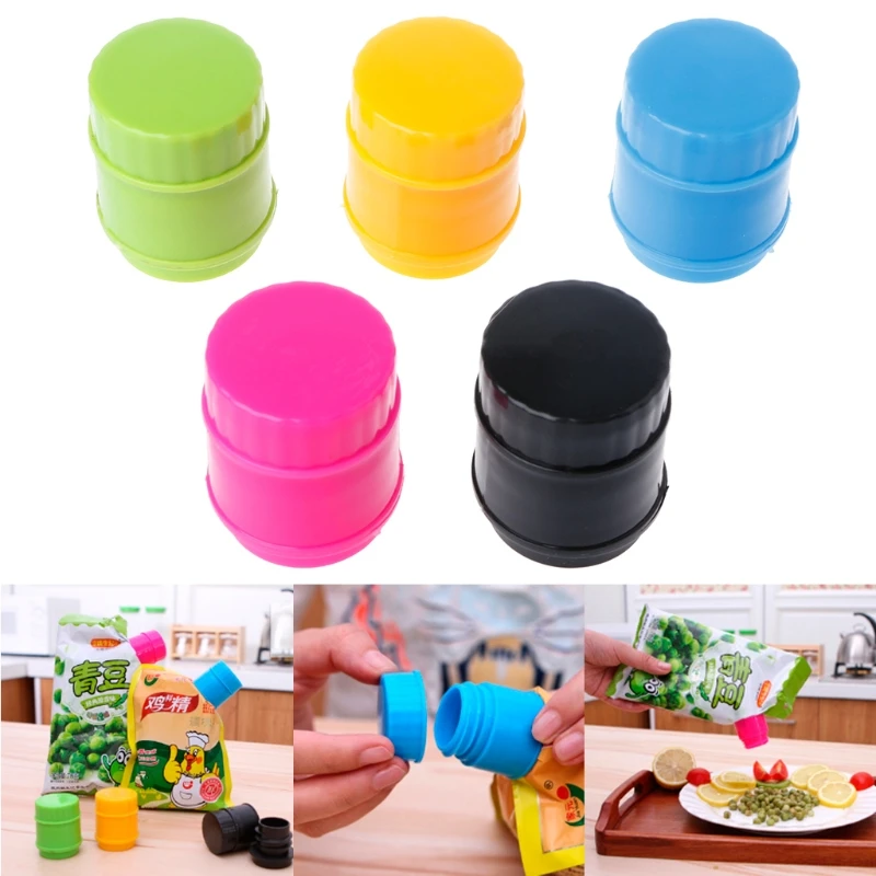 

New 1PC Bottle Cap Type Househould Food Snack Storage Sealing Bag Clip Sealer Clamp Tool Oct4