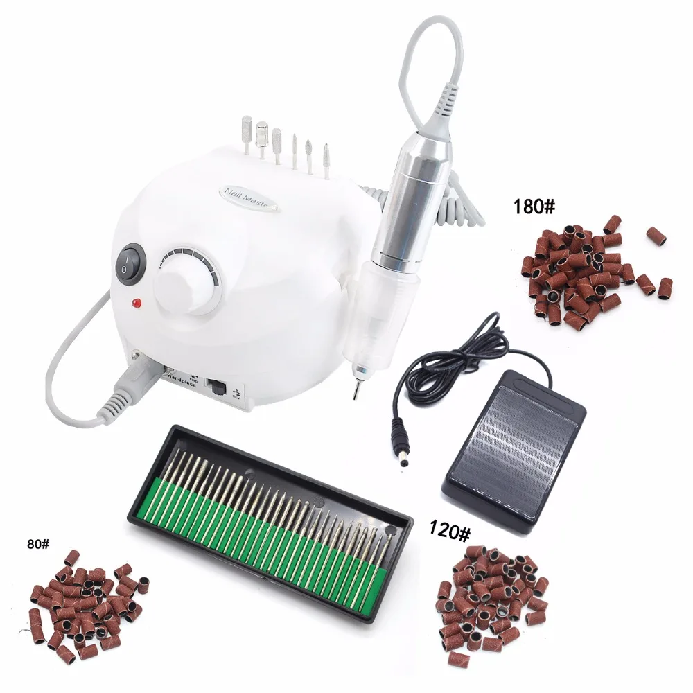 

2015new 30000RPM Pro Electric Nail Drill Machine Manicure Kits Nail File Drill Bits Sanding Band Accessory Salon Nail Art Tools