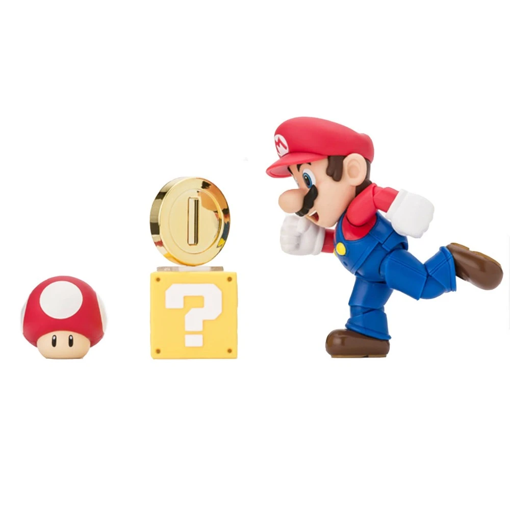 スーパーマリオbrosアクションフィギュアマリオシーンおもちゃ4 送料無料 Toys Free Shipping Action Figure Mariosuper Mario Bros Aliexpress