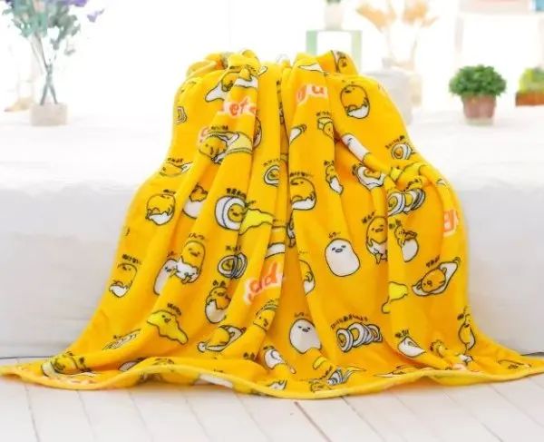 IVYYE ленивый Gudetama Аниме Плюшевые Вещи Аксессуары плюшевая кукла мягкая пушистая теплая мягкая игрушечное одеяло кровать пледы одеяло s Новинка - Цвет: 1x1M Blanket