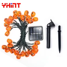 Тыква Хэллоуин светильник наружный Декор струнный светильник s 10/20 светодиодный солнечный задний двор вечерние светильник ing bettery powered лампа для украшения