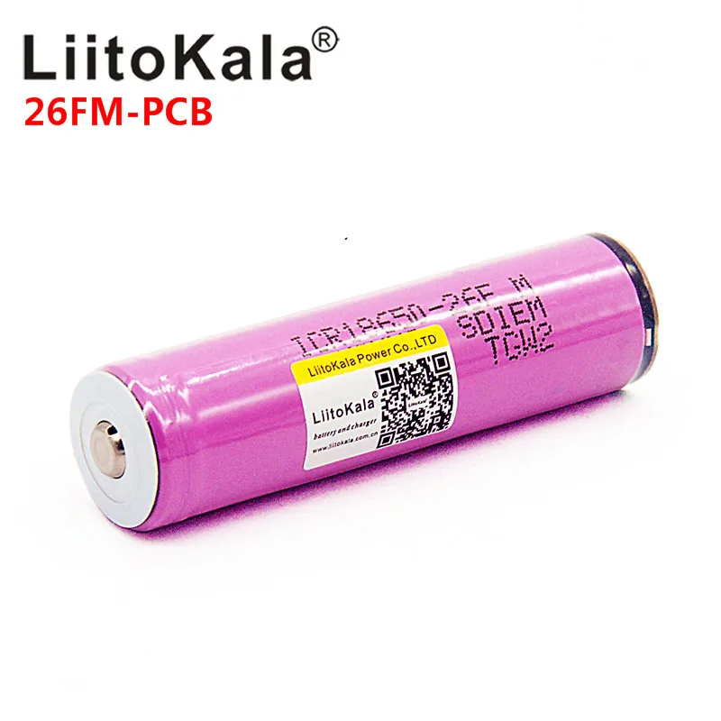 Liitokala 18650 2600mah защищенная батарея ICR18650-26FM, 3,7 V 2500mah перезаряжаемая батарея для фонарика