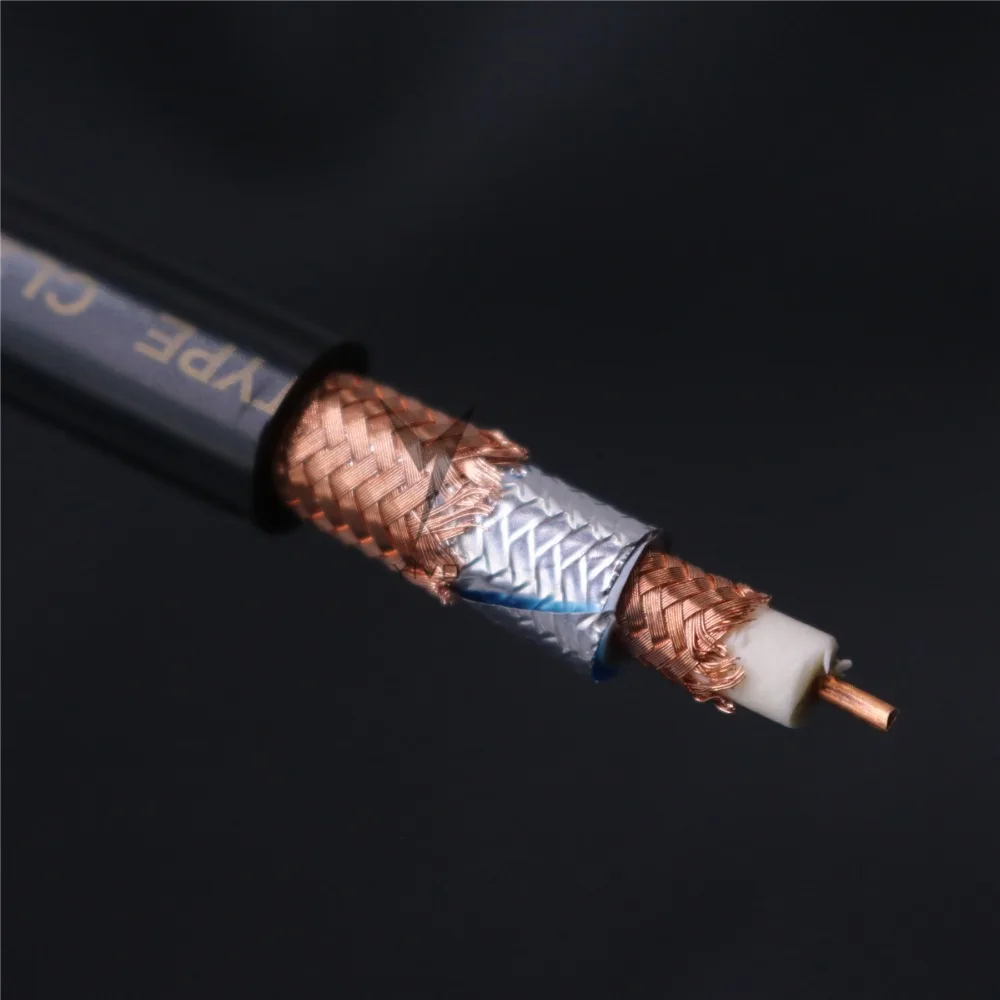

Hi-end HIFI YIVO TRANSPARENT OFC OCC copper 1 core Shield RCA XLR Audio 10mm 10.5m rf Coaxial Cable Line Wire only cable no plug