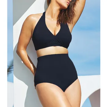 

2015 Newest Plus Size Swimwear 3XL For Women Summer High Quality Beachwear Padded Bra Super Sexy High Waist Bikini Set