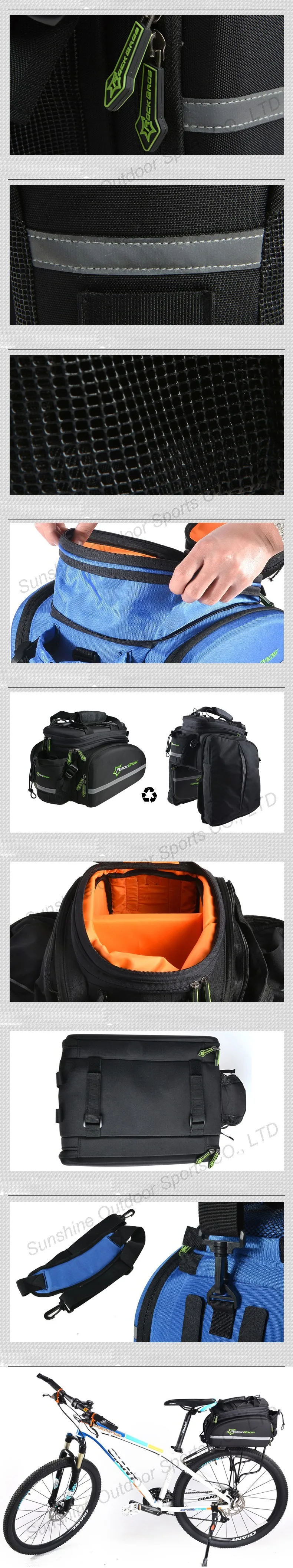 Perfect Rockbros 12L Mountain Bike Bag 3 In 1 Rear Rack Shoulder Sotrage Carrier Bags Handbag  Bicycle Trunk Cycling Saddle Bag 13