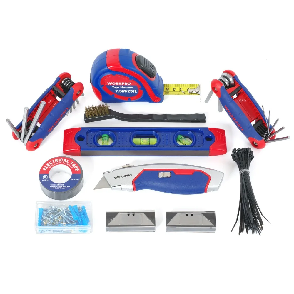 Free Shipping WORKPRO 322 Piece Home Repair Tool Kit With Carry Bag, Multifunction home hand tools Wide Open Mouth tool bag set Free Shipping WORKPRO 322 Piece Home Repair Tool Kit With Carry Bag, Multifunction home hand tools Wide Open Mouth tool bag set