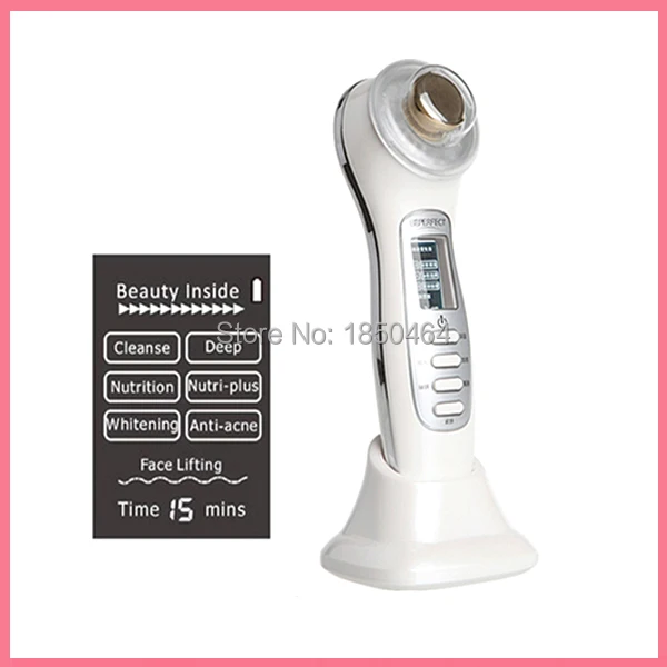 

7 IN 1 NEW Portable High Frequency Galvanic Photon Ultrasonic Ion SKIN Face Treatment Facial Massager Machine Home Use