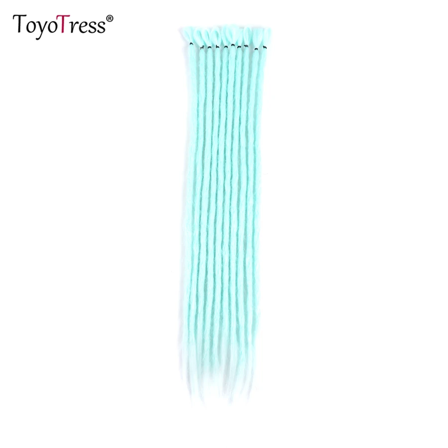 Dreadlocks Synthetic Hair Extensions Pure Ombre Crochet Hair Braids For Women 22inch 1strand and 10strands/pack Toyotress Store