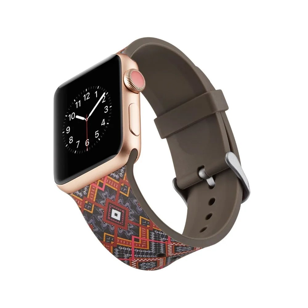 Силиконовый ремешок для Apple Watch 4 44 мм 40 мм силиконовый ремешок для Apple watch series 4 3 2 ремешок для спортивных часов резиновый браслет