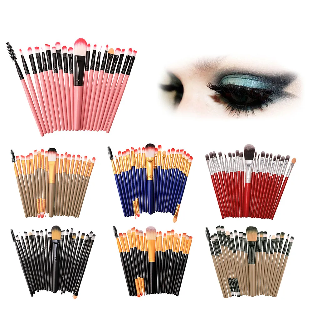 

20 pcs Makeup Brush Set tools Make-up Toiletry Kit Wool Make Up Brush Set Goat hair Make up brushes kits pincel maquiagem #81630