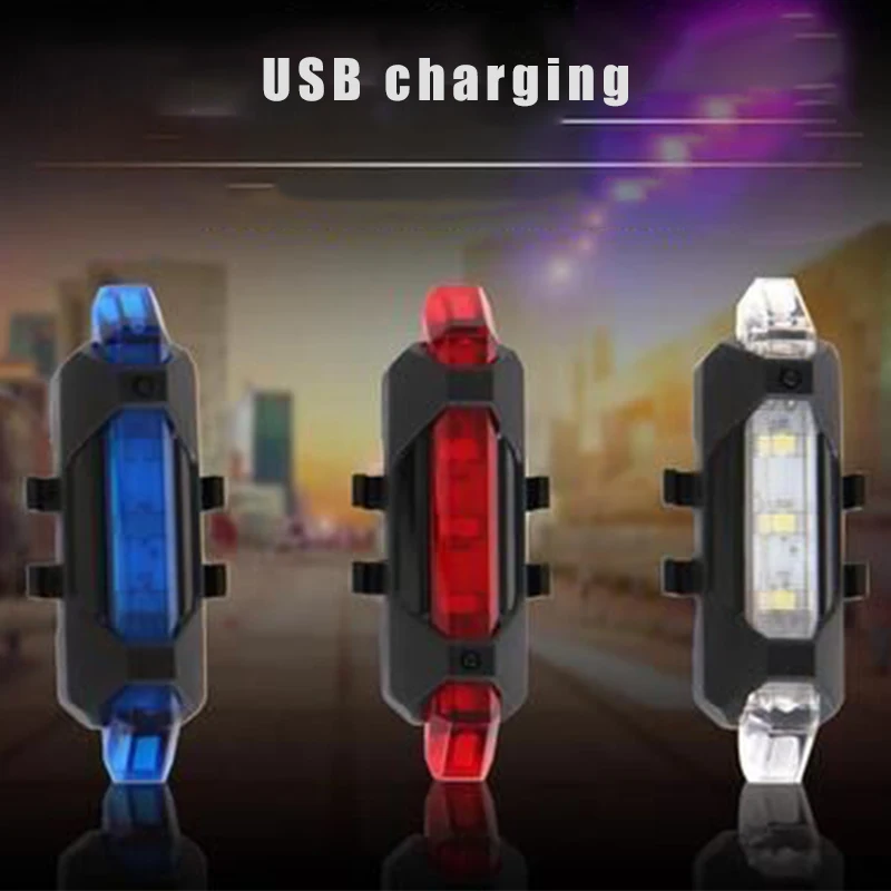 

Bike Bicycle Light LED Rechargeable Tail Light USB Rear Tail Warning Safety Bike Light Super Bright Portable Bicycle Accessories