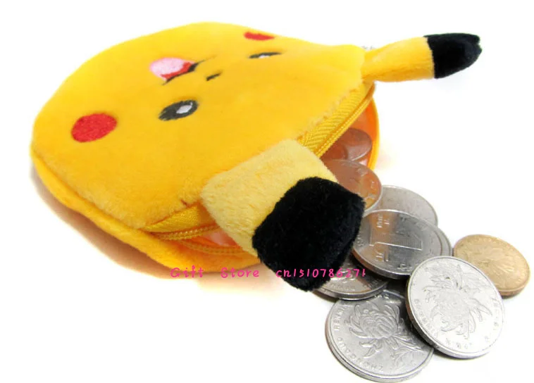 Kawaii 11 см желтый кот плюшевая Монета Сумка, маленький подарок Кот Кошелек для монет, Сумочка чехол; Кошелек для монет кошелек