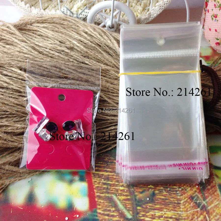 2015 New DIY Fashion Earring card Self Adhesive Opp Bag Earring Packing