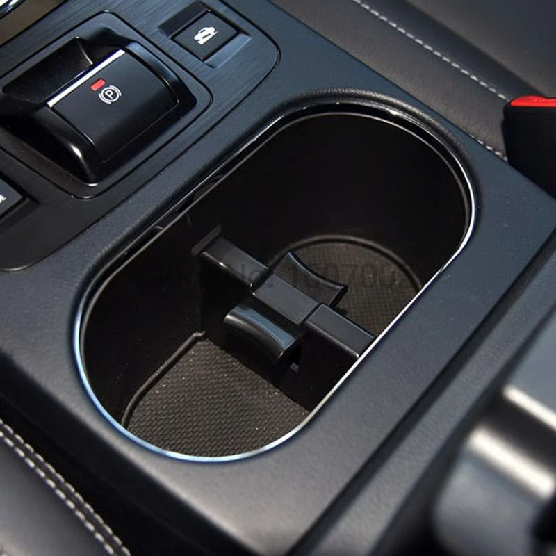 For Subaru Outback 2015 2016 Matte ABS Chrome Plastic Internal Cup Holder Water Bottle Placement Cover Trims Interior Auto Parts |