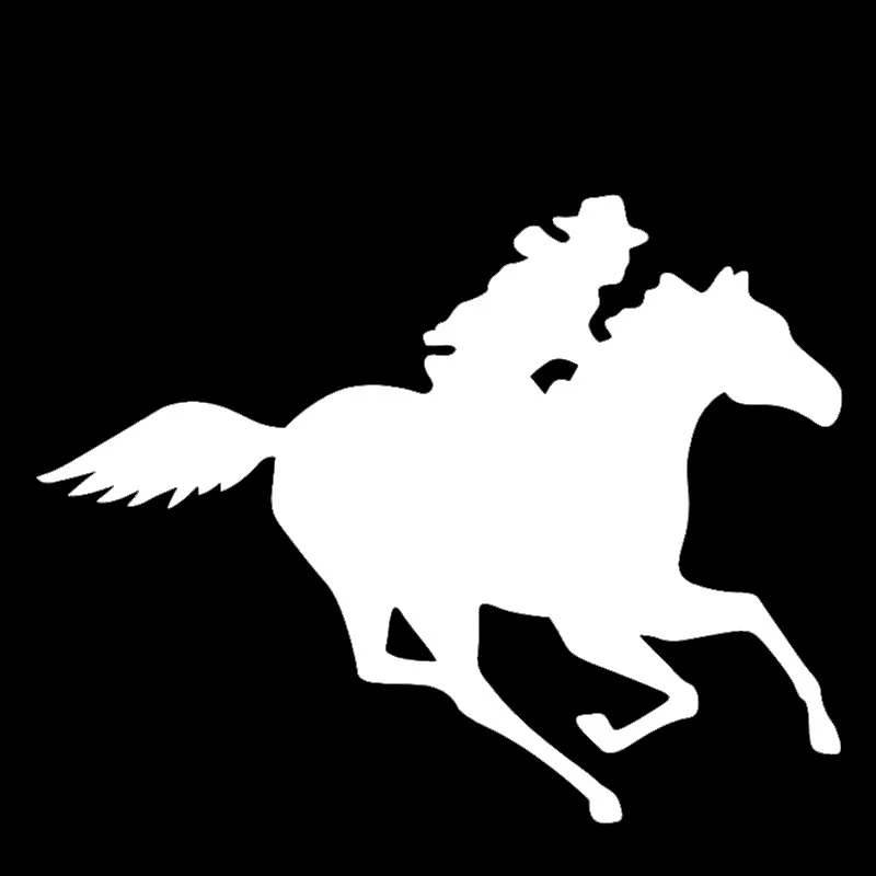 

Handsom Cowboy Gallop Horse Silhouette Car StIcker for Motorhome Truck Motorcycles Car Styling Reflective Vinyl Decal 10 Colors