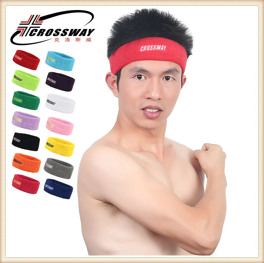 CROSSWAY Sport Sweatband Flexible Ventilate Headband Comfortable