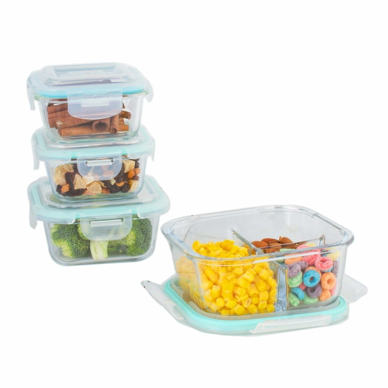 20 Pcs Glass Food Containers Set - 10 Food Storage Containers With Lids - Glass Food Storage Set (3)