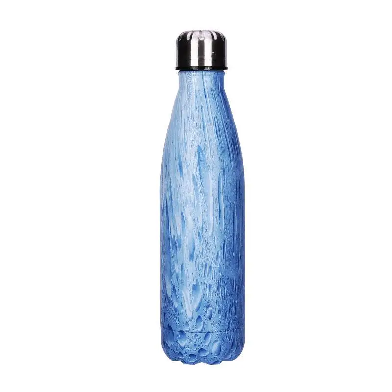 

Double Walled Vacuum Flask Insulated Stainless Steel Water Bottle Leak Proof Cola Shape Portable Water Bottle 500ML