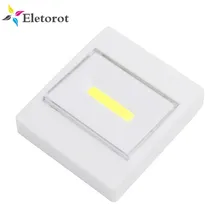 Ультра яркий магнитный мини COB светодиодный настенный светильник Ночной светильник s походная лампа на батарейках с переключателем волшебная лента для гаража, для шкафа