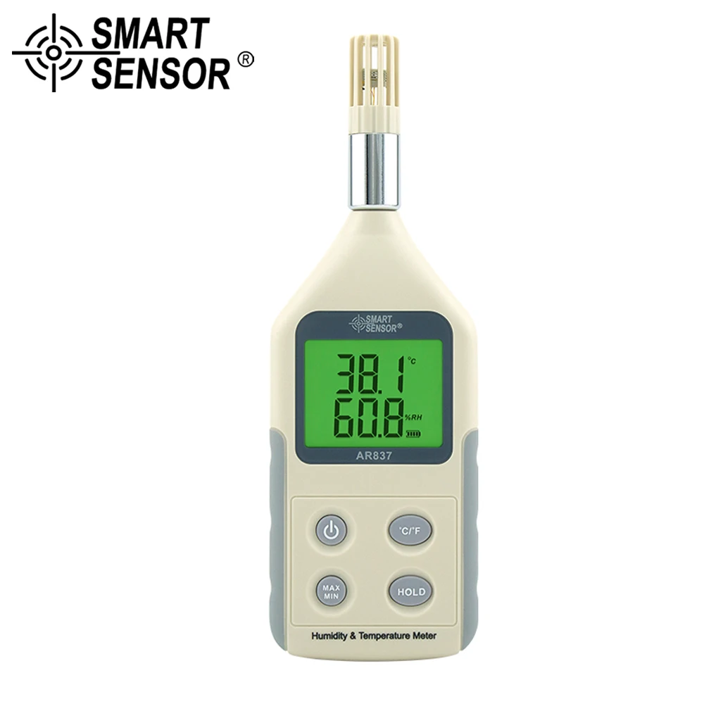 

SMART SENSOR Handheld Digital Hygrometer ThermometerTester Humidity Temperature Gauge Meter sensor LCD dual display Data hold