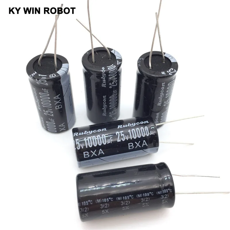 Алюминий электролитический конденсатор 25 В/10000 мкФ 25 В/10000 мкФ электролитический конденсатор Размеры 18*35 мм штекер-в 25 В 10000 мкФ